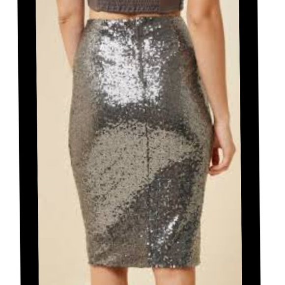 Hayden Los Angeles Ball Drop Sequined Pencil Skirt - Picture 7 of 8